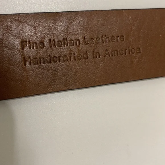 NWOT Men’s Fine Italian Leather Belt Handcrafted in America |Size 38 - Picture 3 of 5